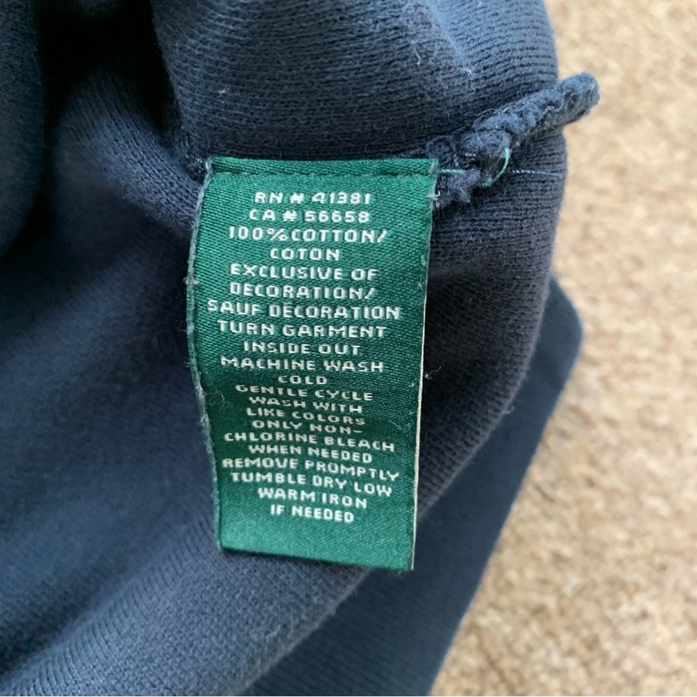 Lauren Ralph Lauren Pullover Knit Cotton Size 1X sweater navy blue women's 3/4 - Picture 5 of 8